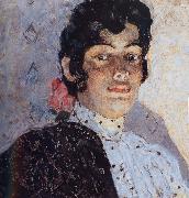 Alexander Yakovlevich GOLOVIN The Woman of spanish had on a shawl Black oil